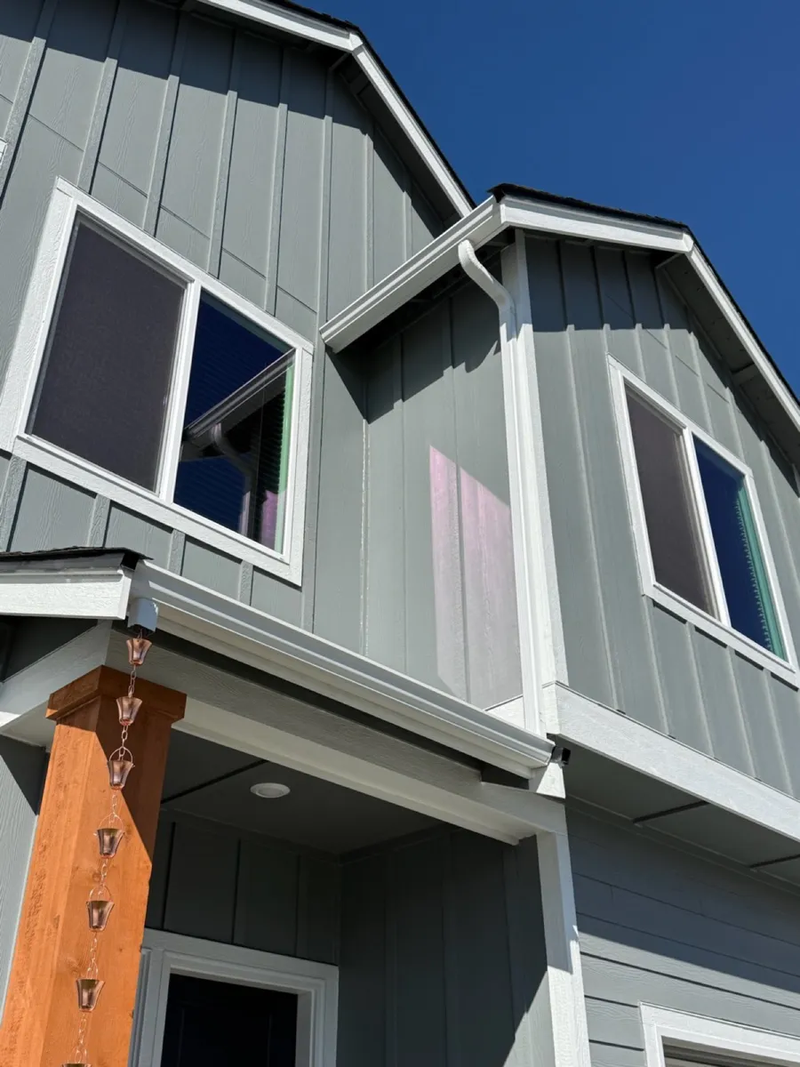Two-story, board and batten